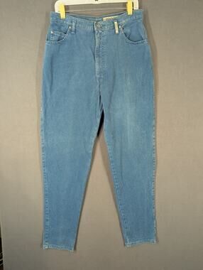 Vtg Sasson Jeans Womens 15/16 Blue High Rise 90s Tapered Mom Baggy W31"